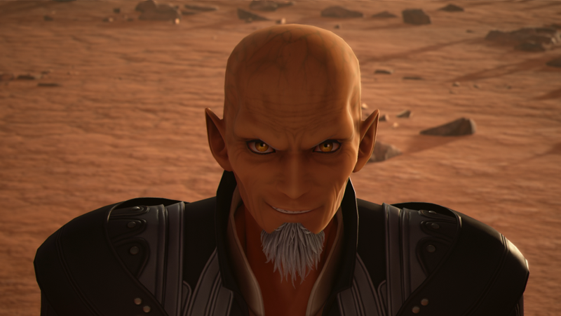 The most common form of Xehanort, the big villain of this current cycle in the Kingdom Hearts story. He’s had various looks and bodies and whatnot over the series.